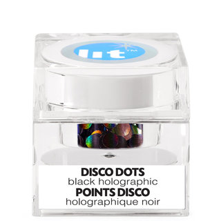 Holographic Glitter Pigment Disco Dots Black S3